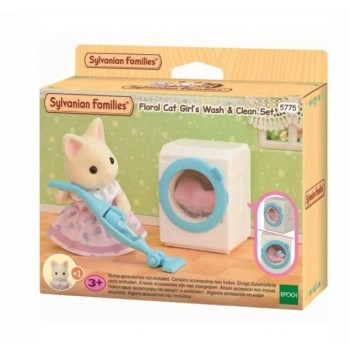 Sylvanian Families Floral Cat Girl's Wash & Clean Set Set...