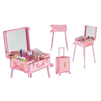 Maxi Trolley Valigia Banco Trucchi Make Up Designer Pink...
