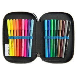 ASTUCCIO PORTACOLORI 3 ZIP BRAINROT TUNG TUNG