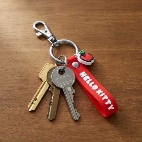 PORTACHIAVI SILICONE ROSSO HELLO KITTY LEISURE
