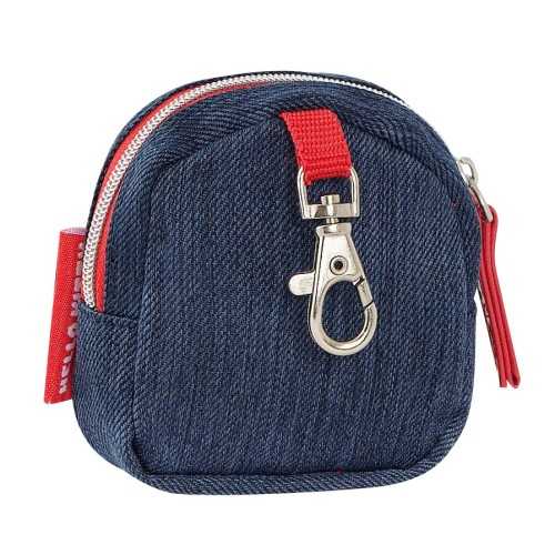 PORTAMONETE BLU CON MOSCHETTONE HELLOKITTY LEISURE