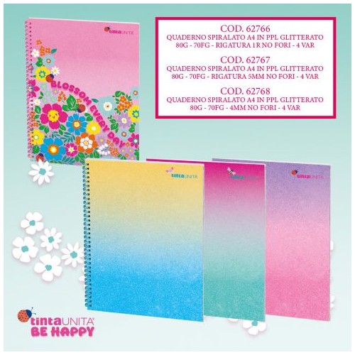 Maxi Quaderno A4 spiralato 80gr 70 fogli...