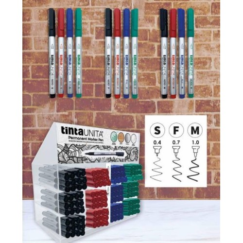 Pennarello Permanent Marker Pen Punta M colore blu