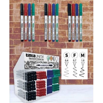 Pennarello Permanent Marker Pen Punta S colore blu