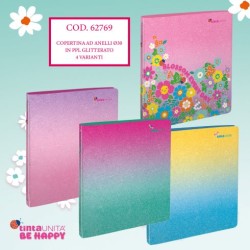 Raccoglitore morbido ad anelli Tinta Unita Be Happy colori assortiti