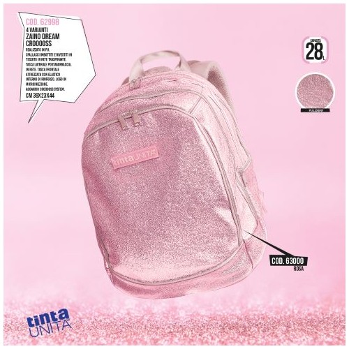 Zaino Dream Cross Glamour Rosa Tinta Unita Glamour