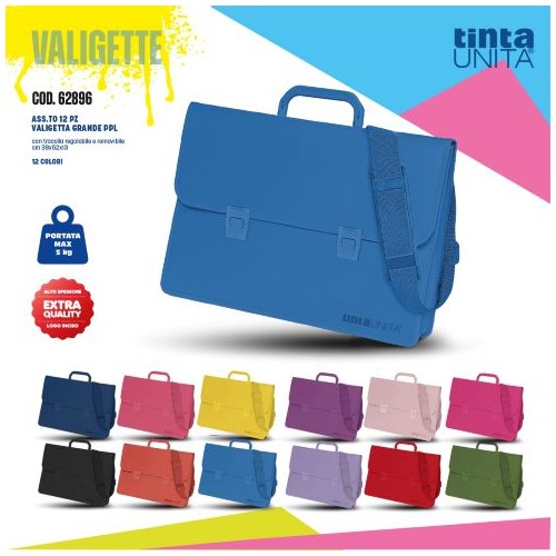 Valigetta in ppl con tracolla black colore Nero