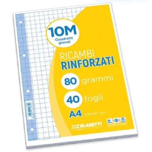 Ricambi rinforzati 10mm confezione da 40 fogli...