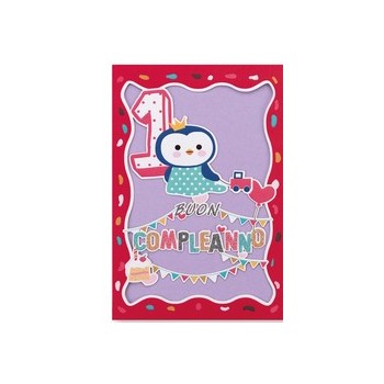 Biglietto Laser Cut 1 Anno con Glitter
