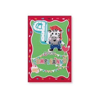 Biglietto Laser Cut 9 Anni con Glitter