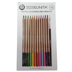 Pastelli acquerellabili mina da 4mm confezione da 12