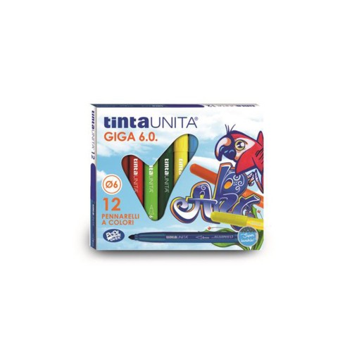 Pennarelli Tinta Unita punta grossa giga 6.0...