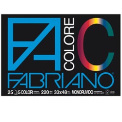 Album Blocco Fabriano Colore (33x48cm) 25fg 220gr 5 colori
