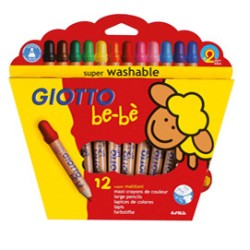 Astuccio 12 supermatitoni c/temperino giotto bebe'