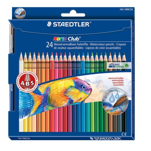Astuccio 24 matite colorate 144 aquarell noris...