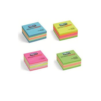 Blocchetto fogli adesivi riposizionabili 50x 50mm colori assortiti 250fogli 2