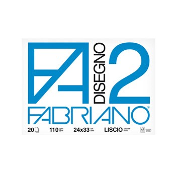 Blocco fabriano2 (24x33cm) 20fg 110gr liscio 4 angoli 2