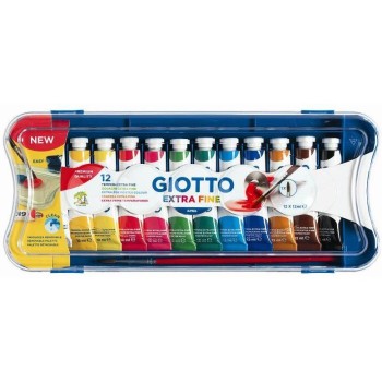 Box 7 tubetti tempera 12ml giotto tubo 4 assortito 2