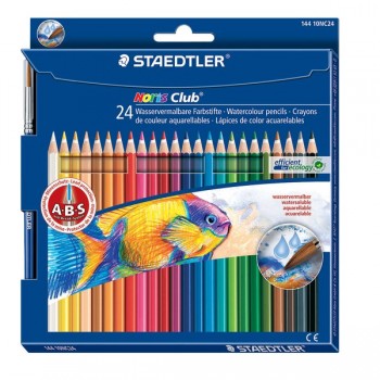 Astuccio 24 matite colorate 144 aquarell noris club staedtler