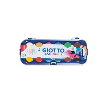 Colori acquerello in 12 colori pastiglie da 30mm giotto 2