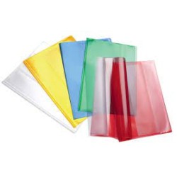 Coprimaxi copertina copriquaderno A4 verde semitrasparente con etichetta portanome