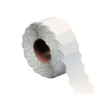Rotolo 1000 etichette prezzatrice 26x12mm onda bianco permanente 2
