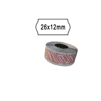 Rotolo 1000 etichette prezzatrice 26x12mm onda bianco removibile 2