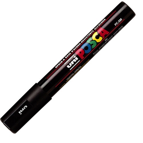 Marcatore UniPosca Punta Media PC-5M Nero