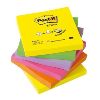Ricariche post-it z-note 76mmx 76mm 100 fogli colori assortiti 2