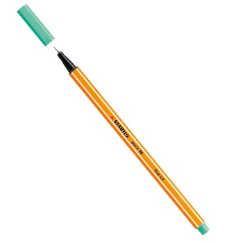 Stabilo fineliner fine tratto 0,4mm. Punta con rinforzo metallico, colore azzurr 2