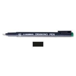 Pennarello Graphos Snowman 700 Drawing Pen Pigment Ink Nero 0.5