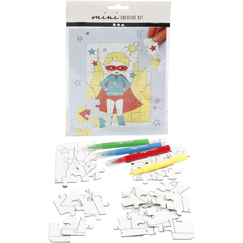 Mini kit creativo, supereroe, bianco, 1 set