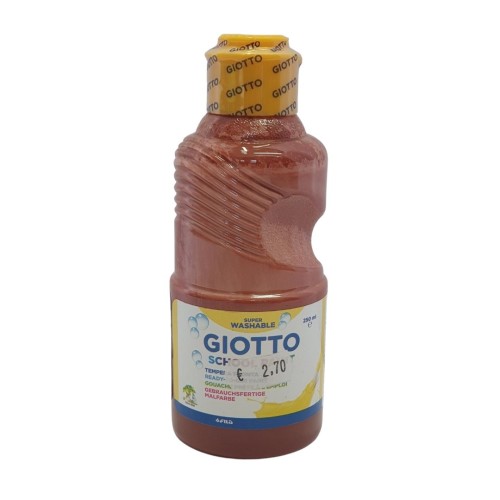 Tempera pronta 250ml lavabile giotto marrone
