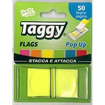 Segnapagina plastificati riposizionabili colore giallo 50 pezzi 2