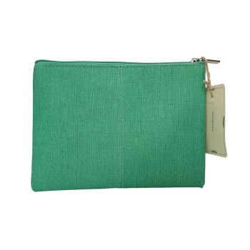 Pochette lady donna con zip in ecopelle colori verde, fucsia, celeste 2