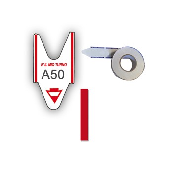 Rotolo da 2000 tickets rosso per elimina code printex