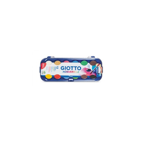 Colori acquerello in 12 colori pastiglie da 30mm giotto