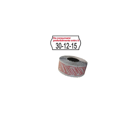 Pack 10 rotoli 1000 etich. 26x12mm onda 'da...