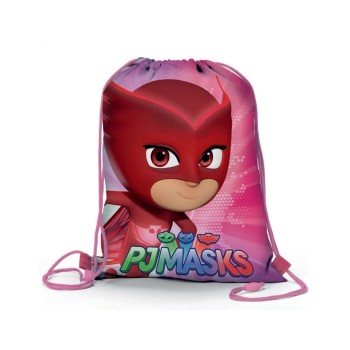 Sacca a zaino 31x39cm pj masks - super pigiamini gufetta 2