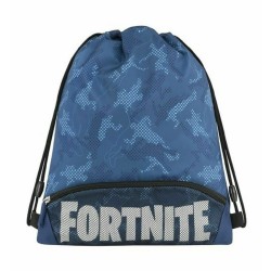 Sacca fortnite blu camo con cordini per ragazzo vano+2 zip scuola tempo libero
