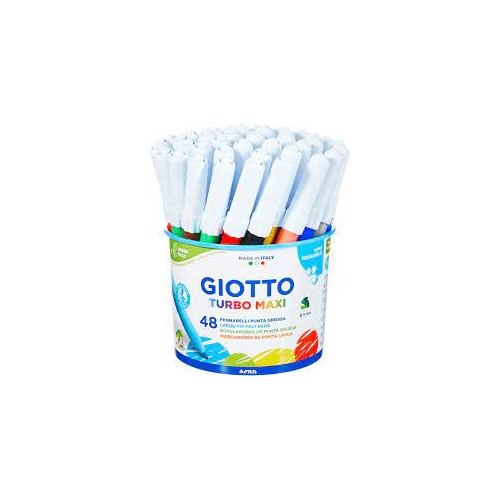 Barattolo Giotto Turbo Maxi 48 pennarelli Punta...