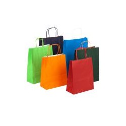 Shopper in carta con manico colori assortiti 22X10X27 cm