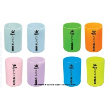 Barattolo portapenne in silicone Tinta Unita Queen & King...