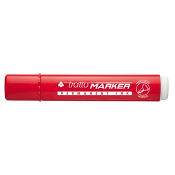 Pennarello Tratto Marker punta a scalpello rosso