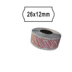 Pacco da 10 Rotoli da 1000 etichette prezzatrice 26x12mm onda bianco removibile