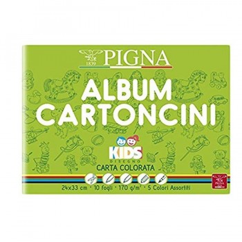 Album blocco da 10 cartoncini colorati 24x33 170gr