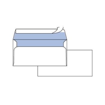 Scatola da 500 buste 11x23cm senza finestra con strip...