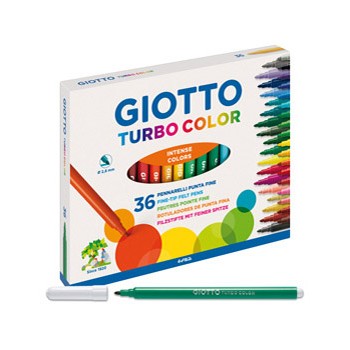 Astuccio 36 pennarelli turbocolor giotto