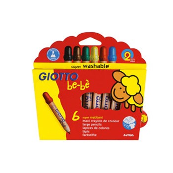 Astuccio 6 supermatitoni c/temperino Giotto be-bè