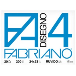 Album blocco Fabriano 4 F4 24x33cm 200gr 20fg ruvido
